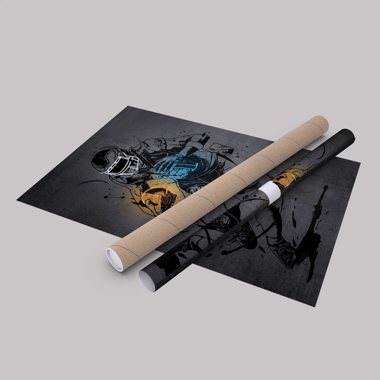A.J. Brown Neon Canvas Art | Modern Wall Decor for Eagles Fans