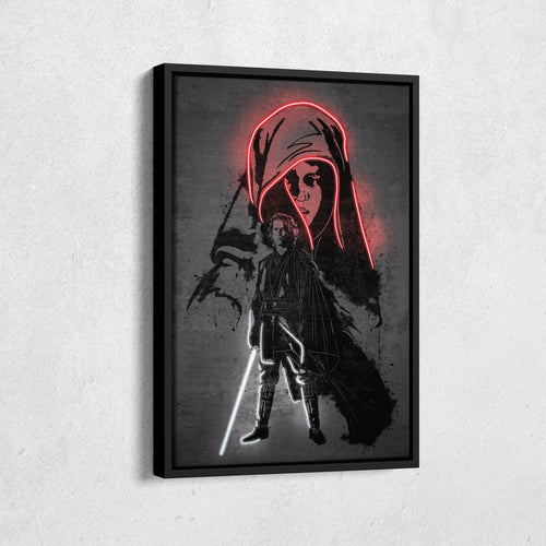 Anakin Skywalker Canvas | Star Wars Neon Wall Art