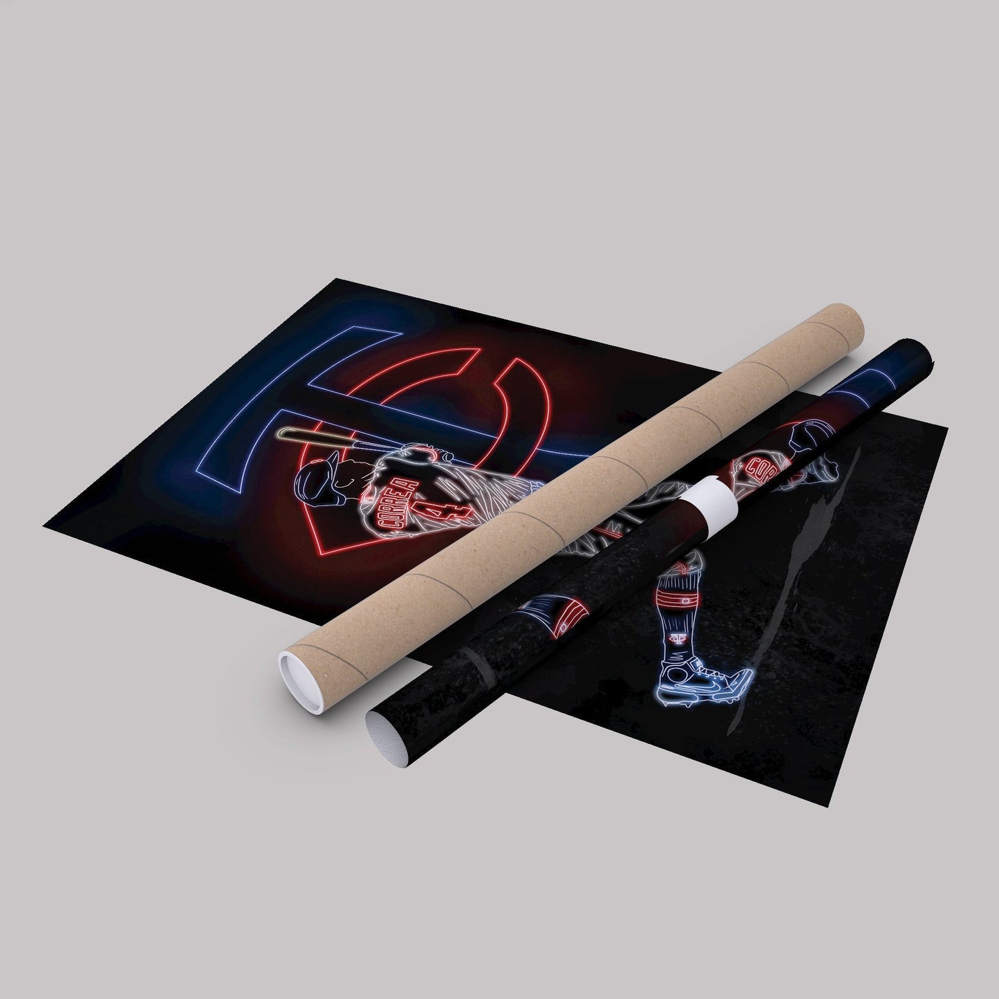 Carlos Correa Neon Canvas Art | Twins Wall Decor