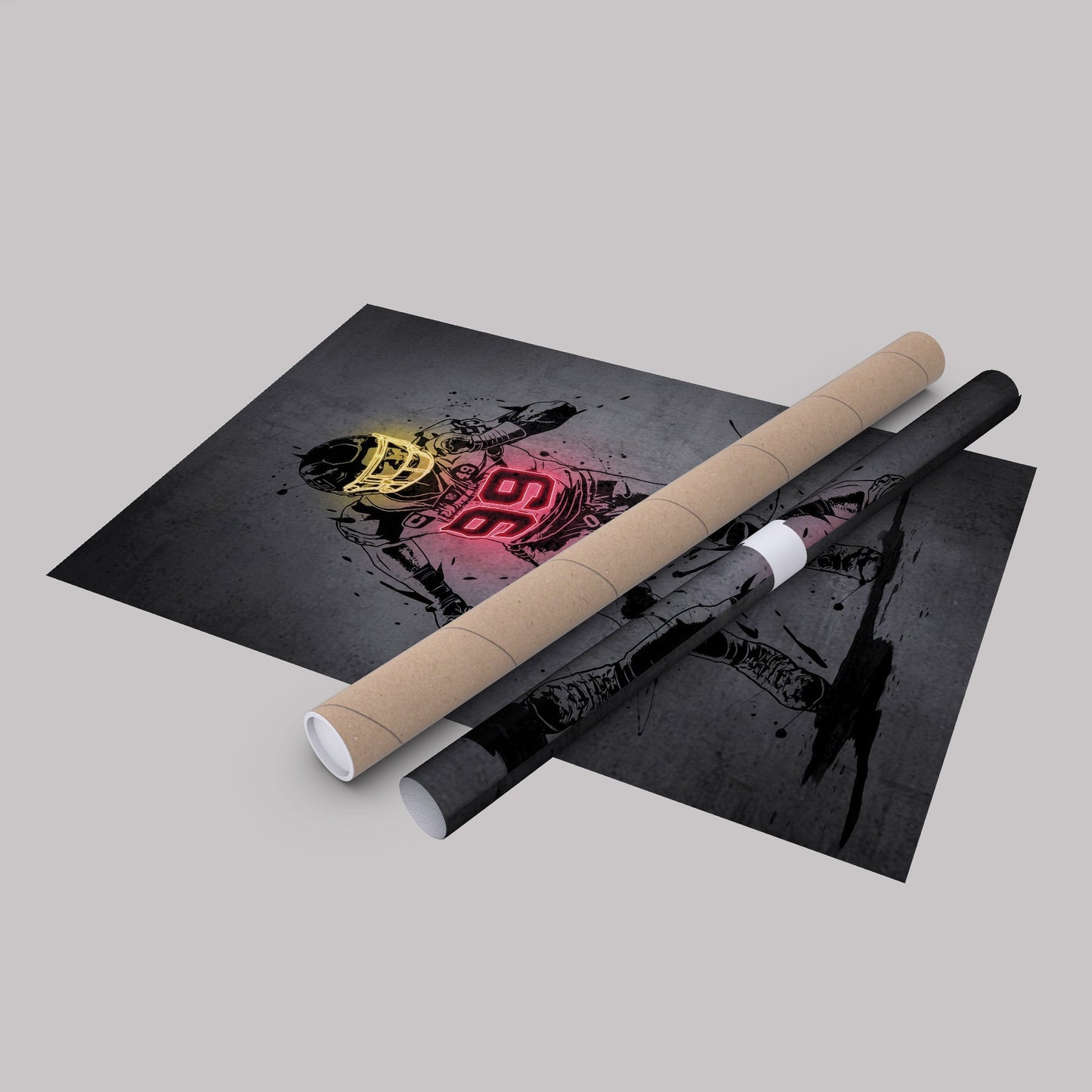 Chase Young Neon Canvas Art | Modern Wall Decor for Commanders Fans