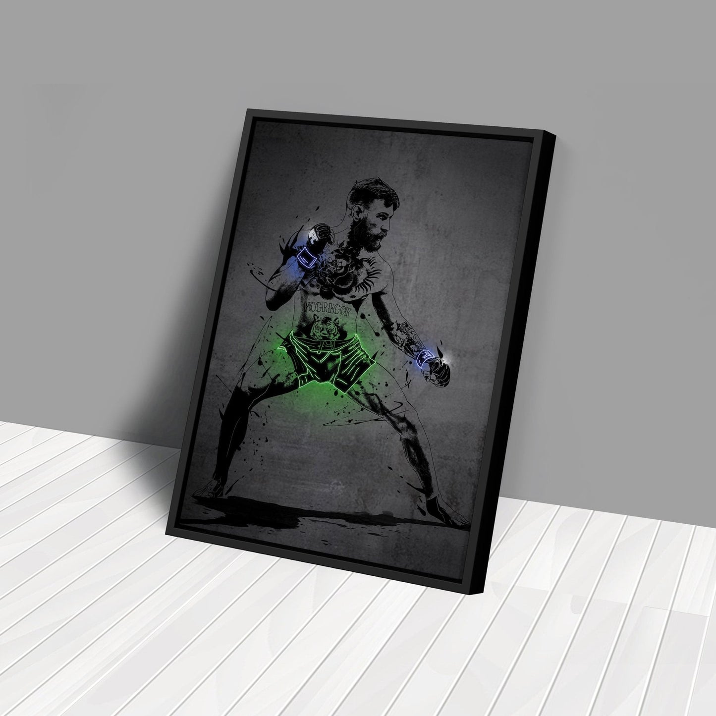 Conor McGregor Neon Canvas Art | Modern Wall Decor for UFC Fans