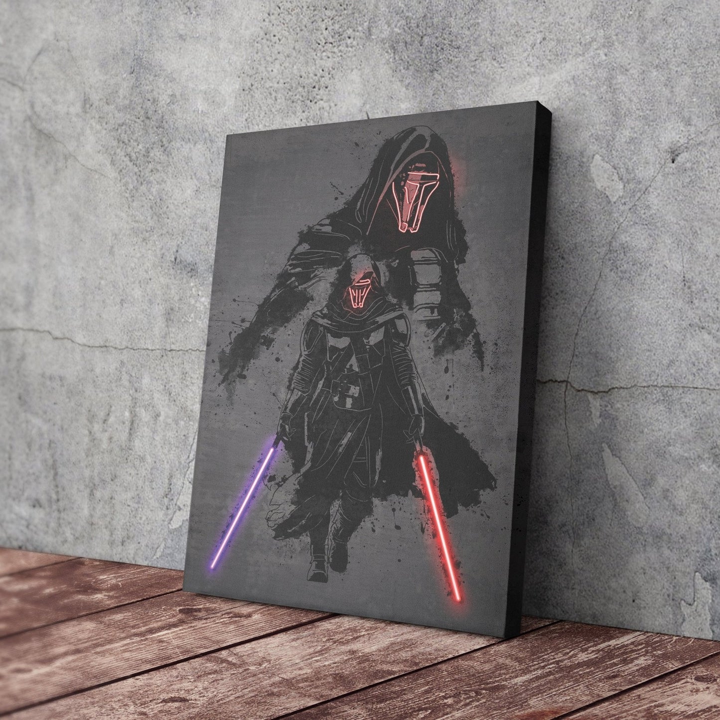 Darth Revan Canvas | Star Wars Neon Wall Art