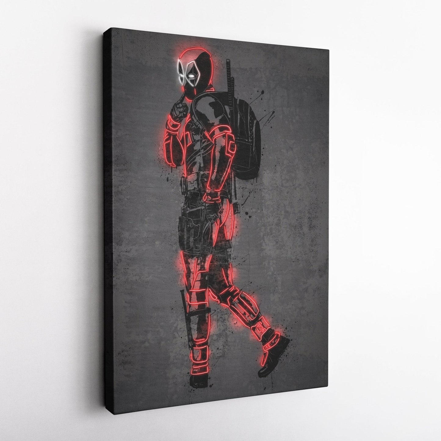 Deadpool Canvas | Marvel Neon Wall Art