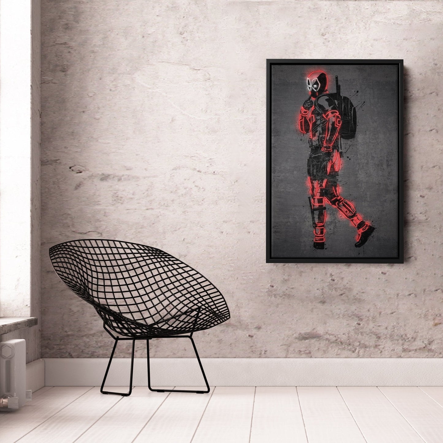 Deadpool Canvas | Marvel Neon Wall Art