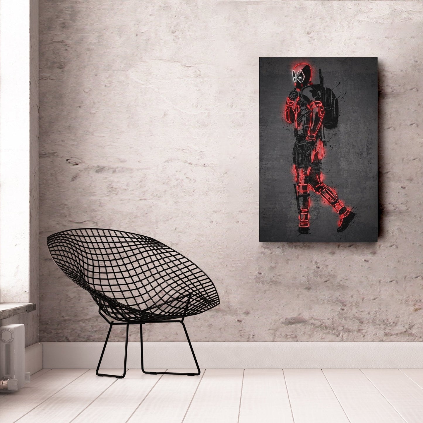 Deadpool Canvas | Marvel Neon Wall Art