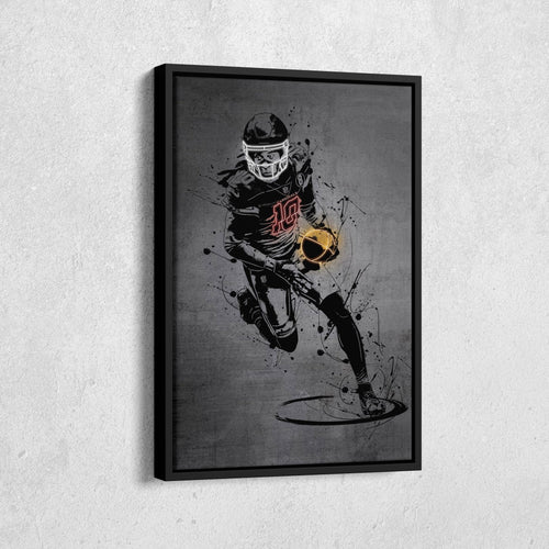DeAndre Hopkins Neon Canvas Art | Modern Wall Decor for Cardinals Fans
