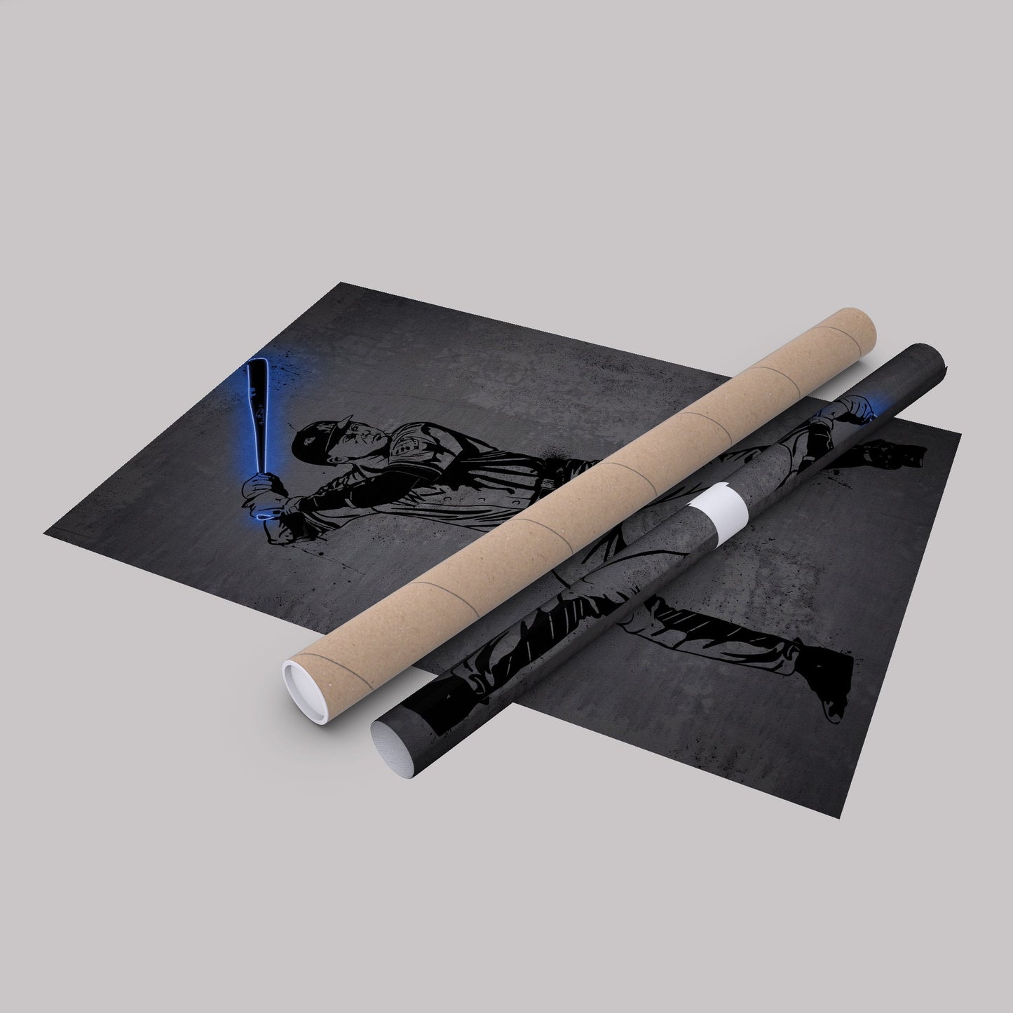 Derek Jeter Neon Canvas Art | Modern Wall Decor for Yankees Fans