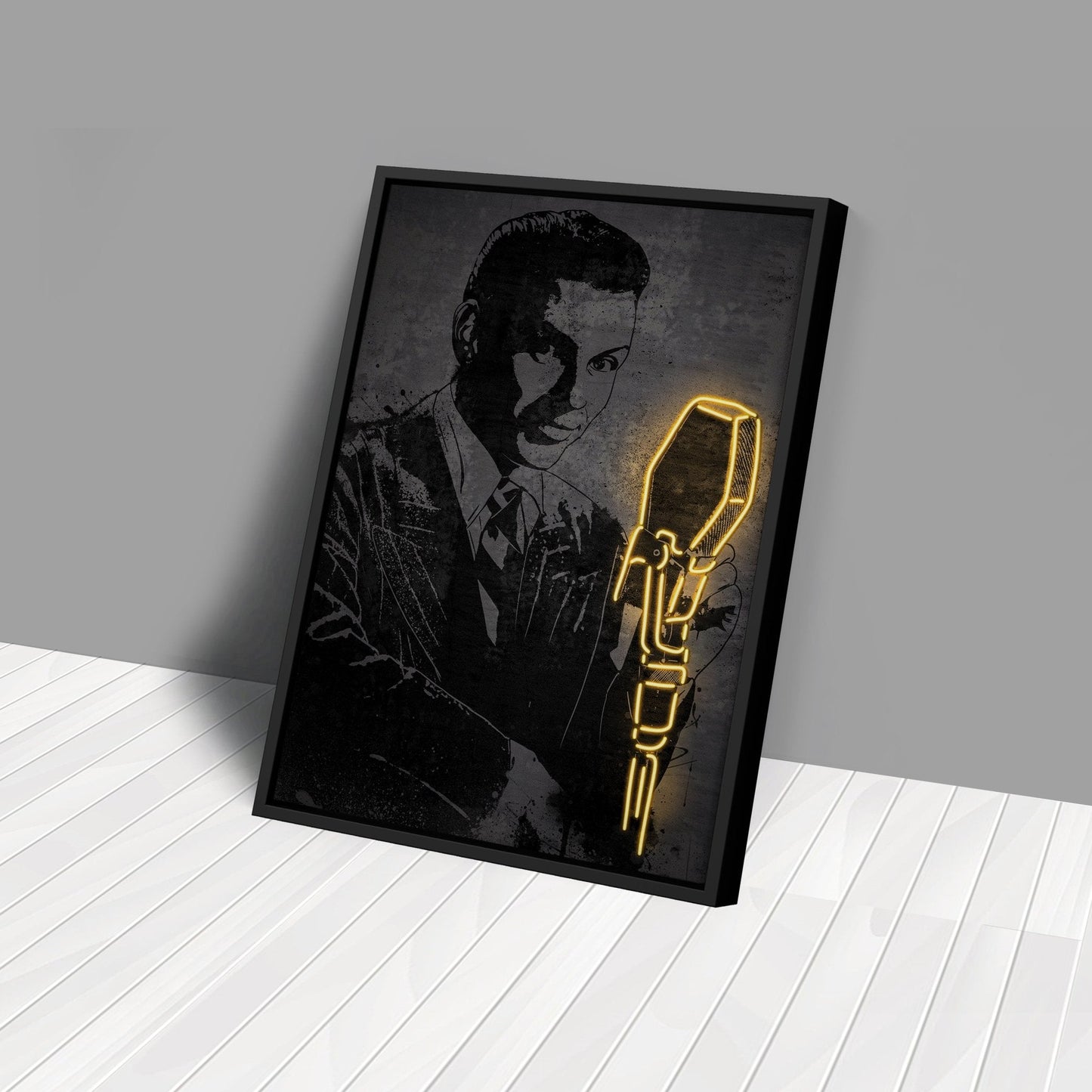 Frank Sinatra Neon Canvas Art | Music Wall Decor