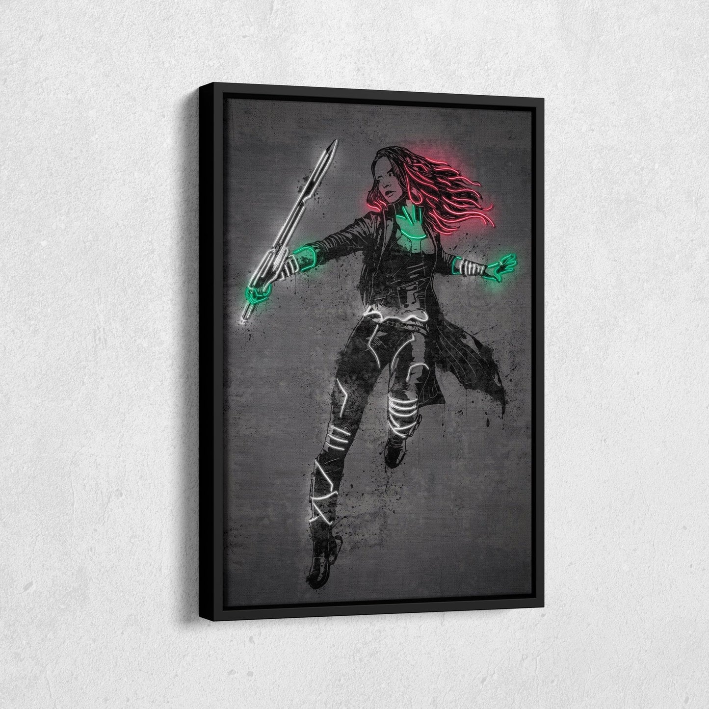 Gamora Canvas | Marvel Neon Wall Art