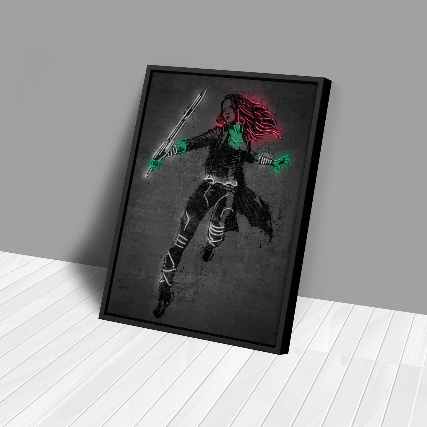 Gamora Canvas | Marvel Neon Wall Art