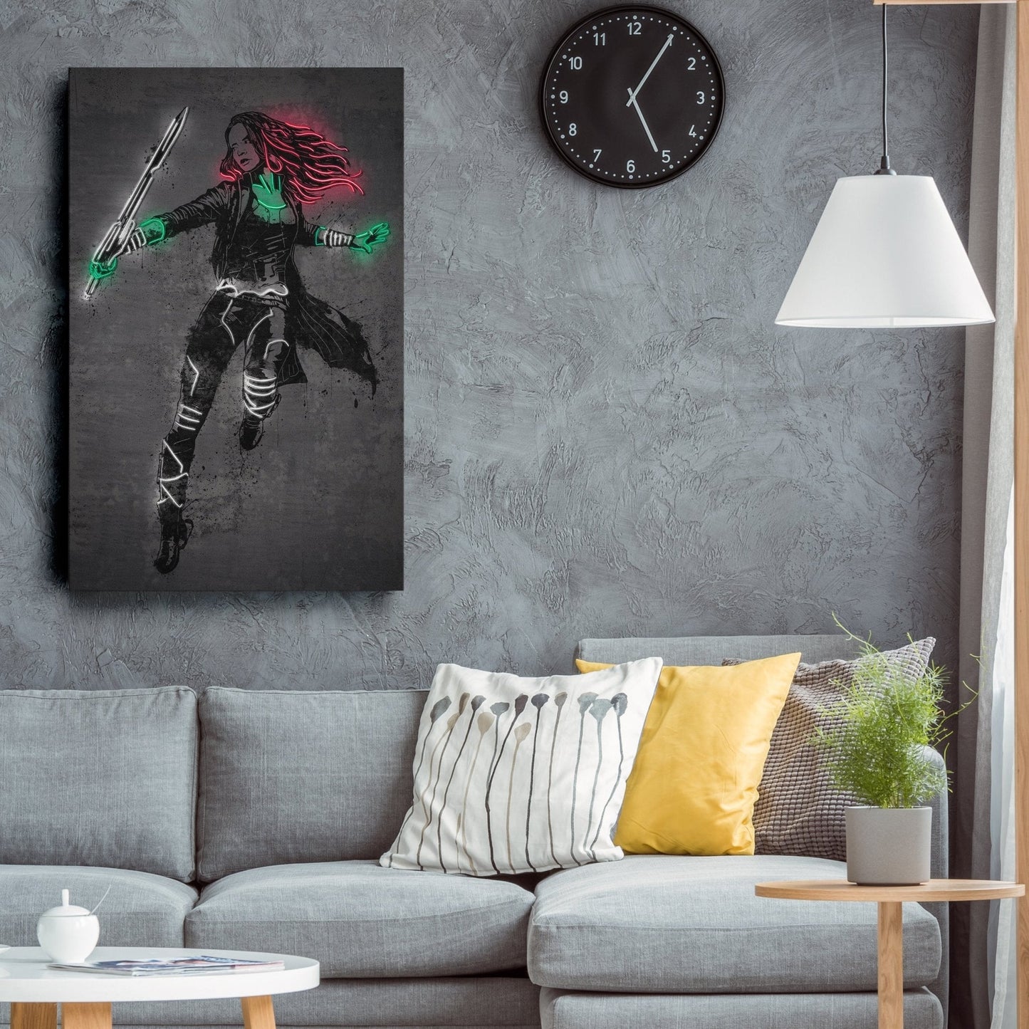 Gamora Canvas | Marvel Neon Wall Art