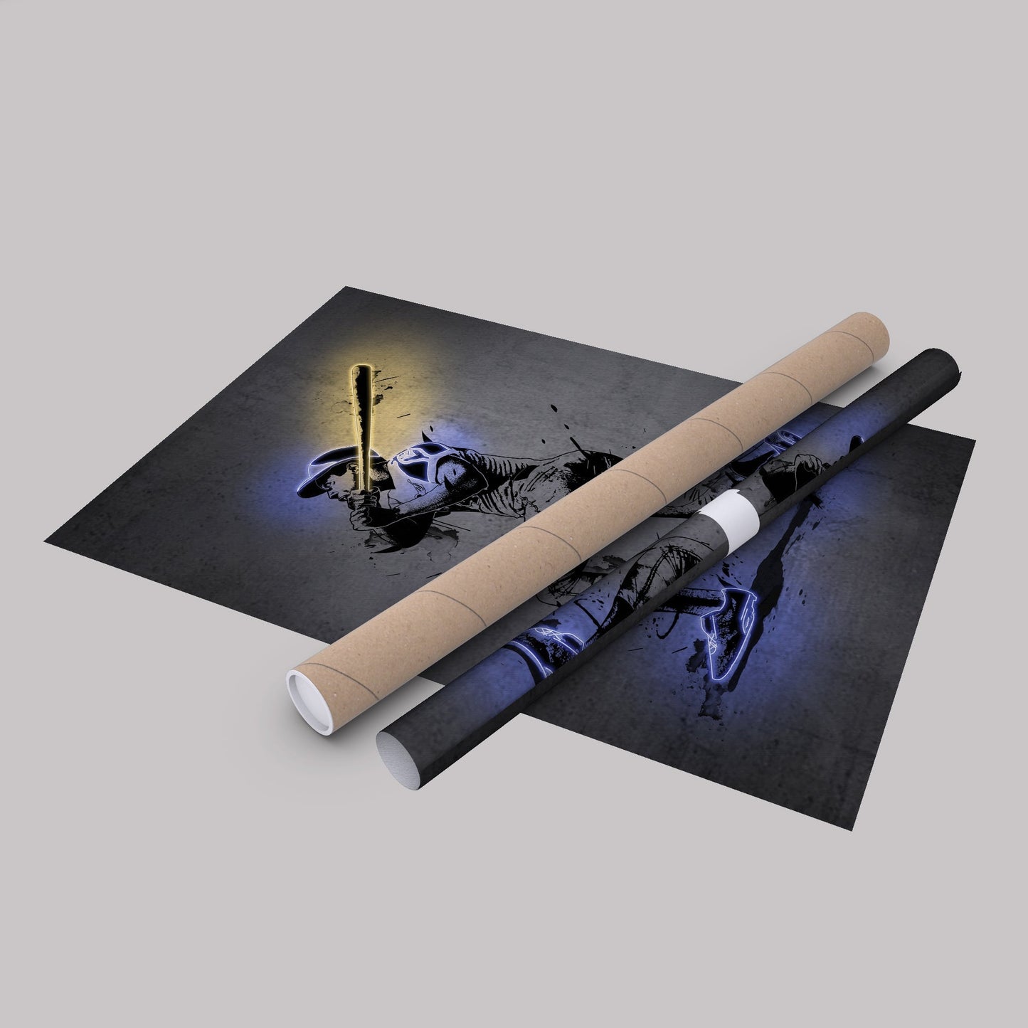 Hank Aaron Neon Canvas Art | Modern Wall Decor for Braves Fans