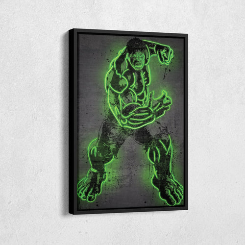 Hulk Canvas | Marvel Neon Wall Art