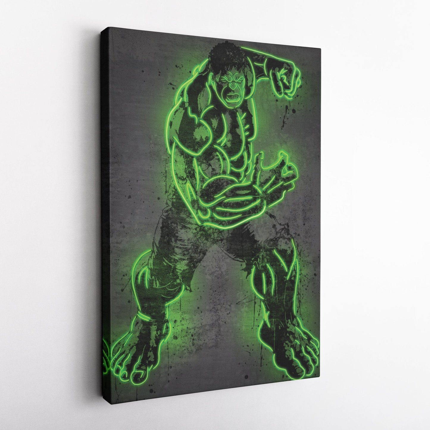 Hulk Canvas | Marvel Neon Wall Art