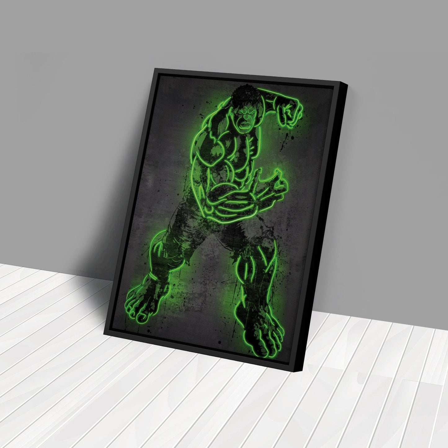 Hulk Canvas | Marvel Neon Wall Art