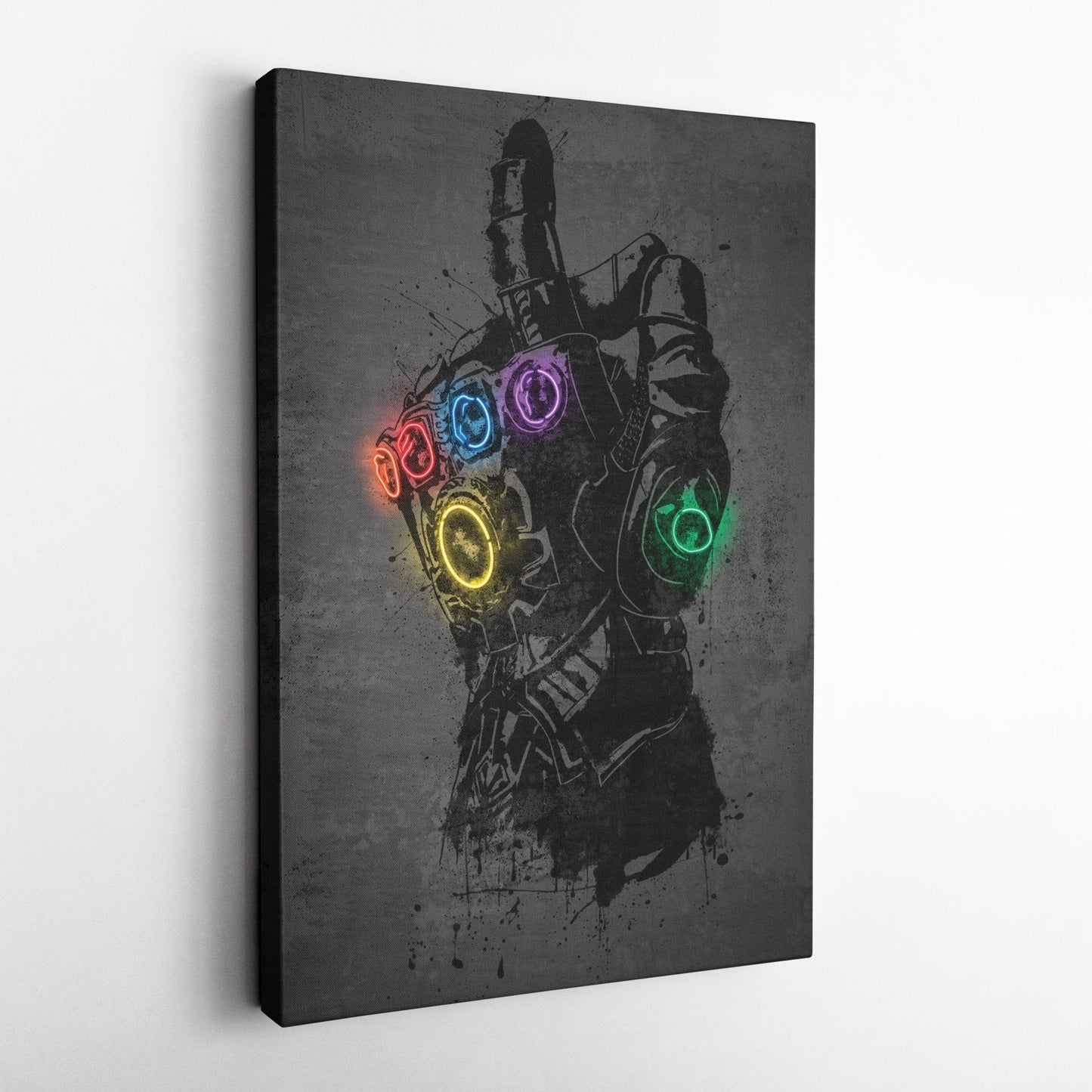 Infinity Gauntlet Canvas | Marvel Neon Wall Art