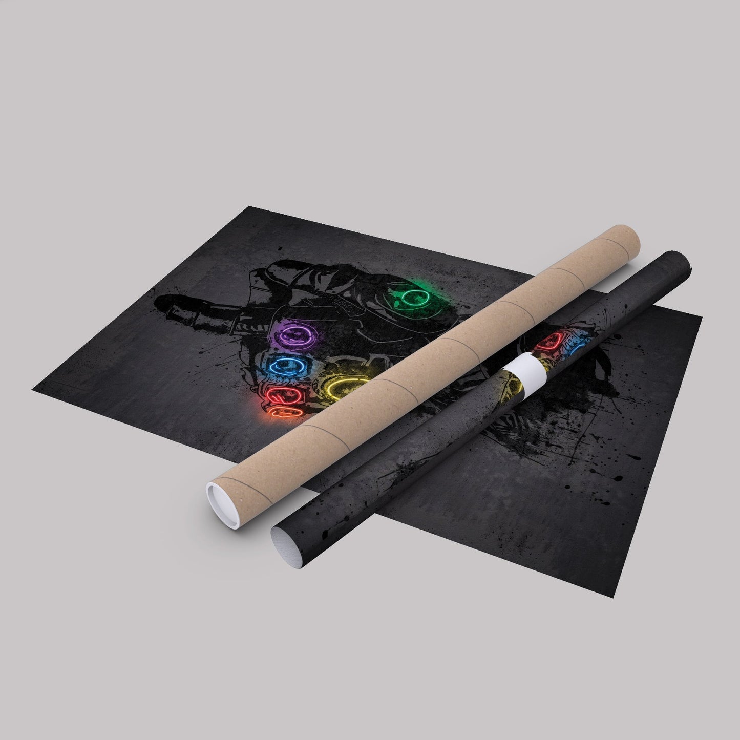 Infinity Gauntlet Canvas | Marvel Neon Wall Art