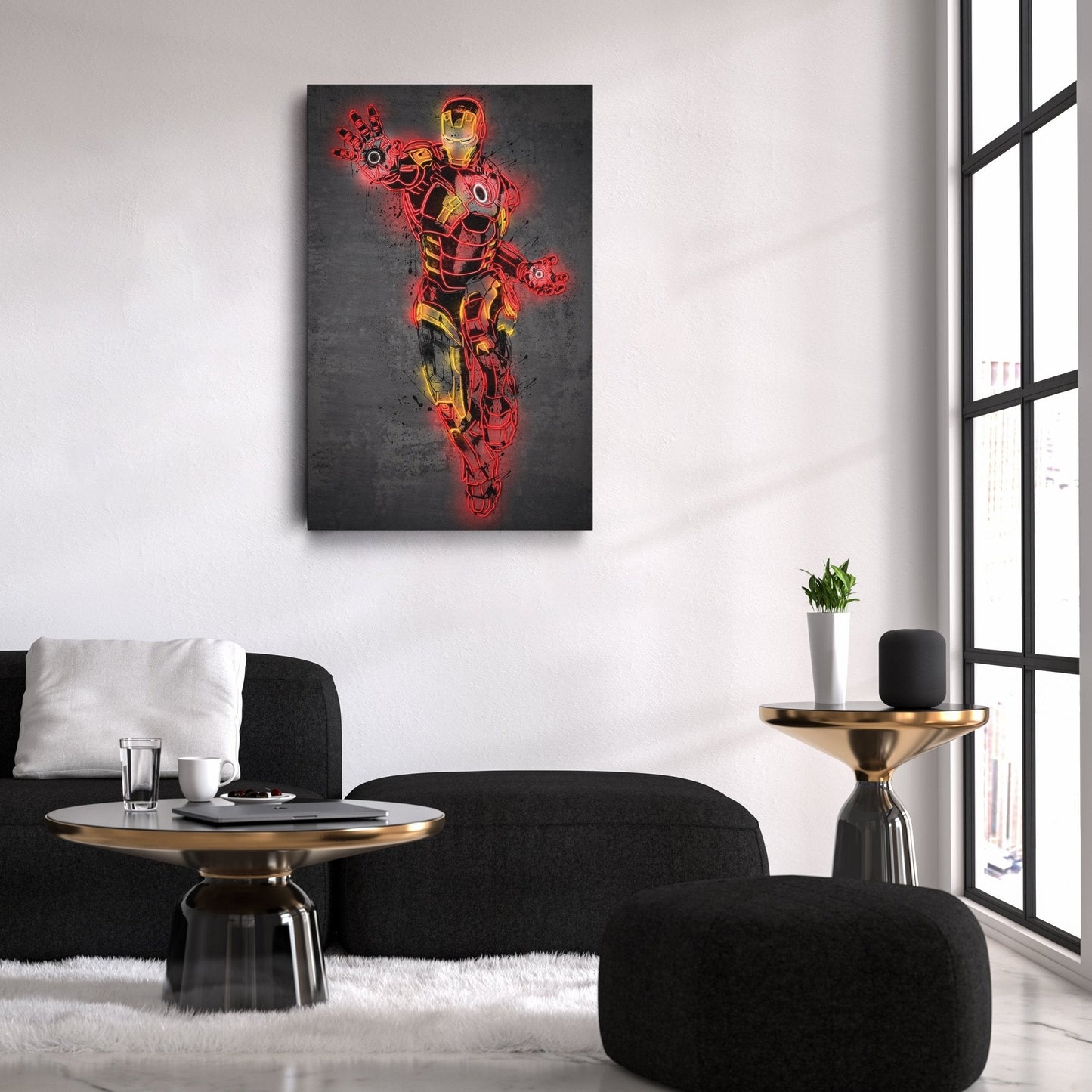 Iron Man Canvas | Marvel Neon Wall Art