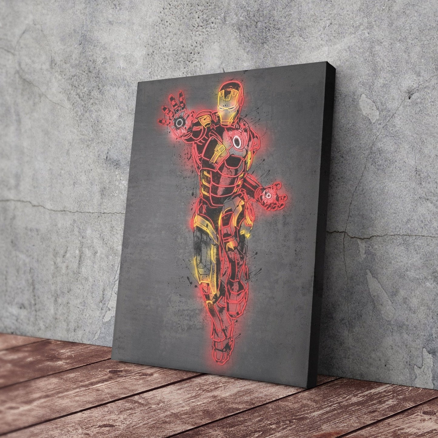 Iron Man Canvas | Marvel Neon Wall Art