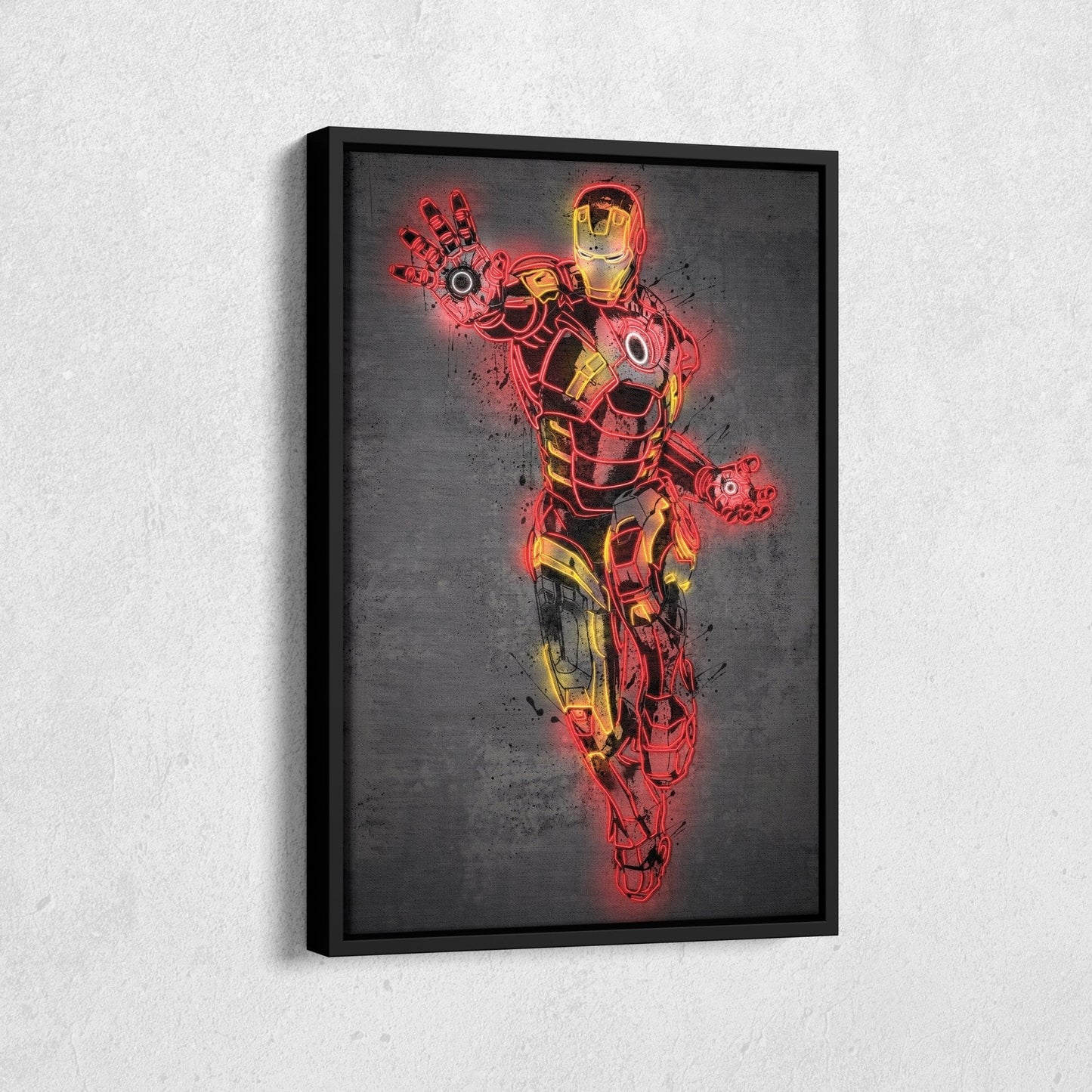Iron Man Canvas | Marvel Neon Wall Art