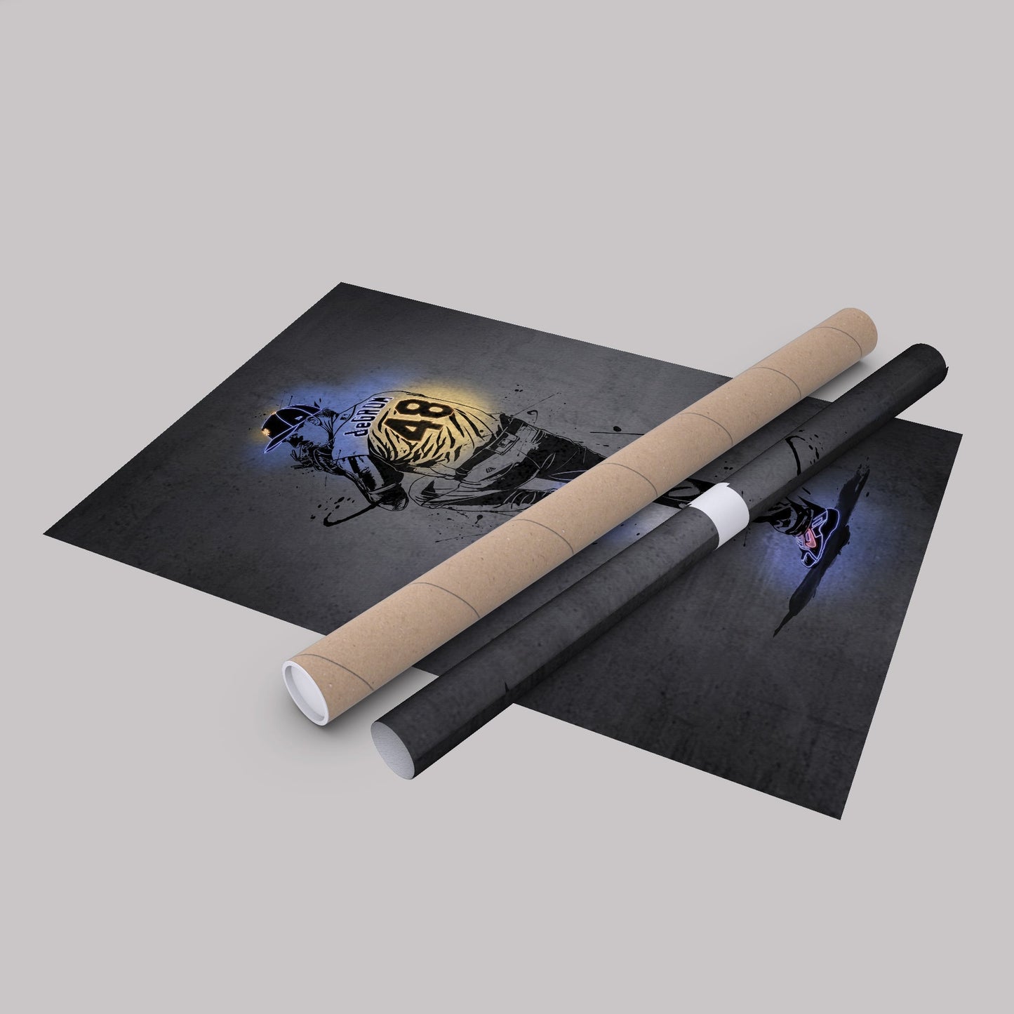 Jacob deGrom Neon Canvas Art | Modern Wall Decor for Mets Fans