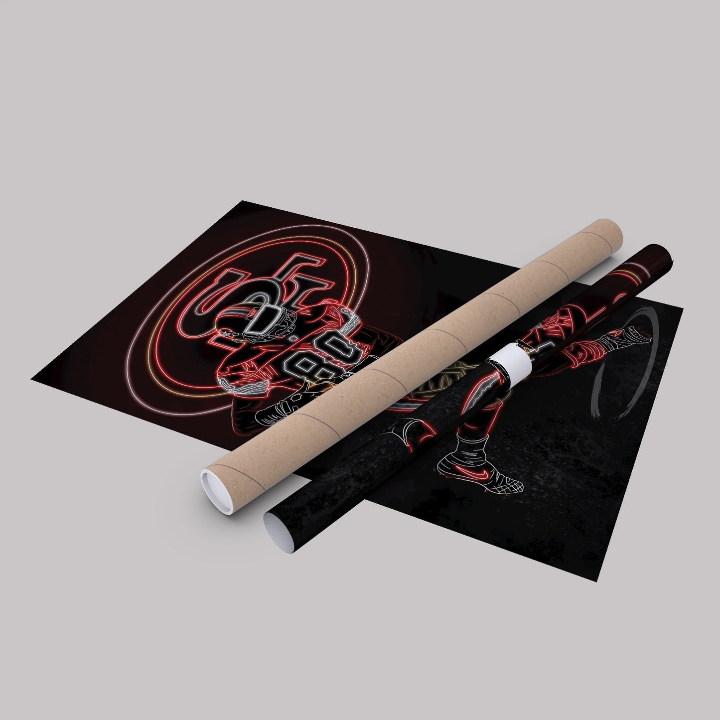 Jerry Rice Neon Canvas Art | 49ers Wall Decor