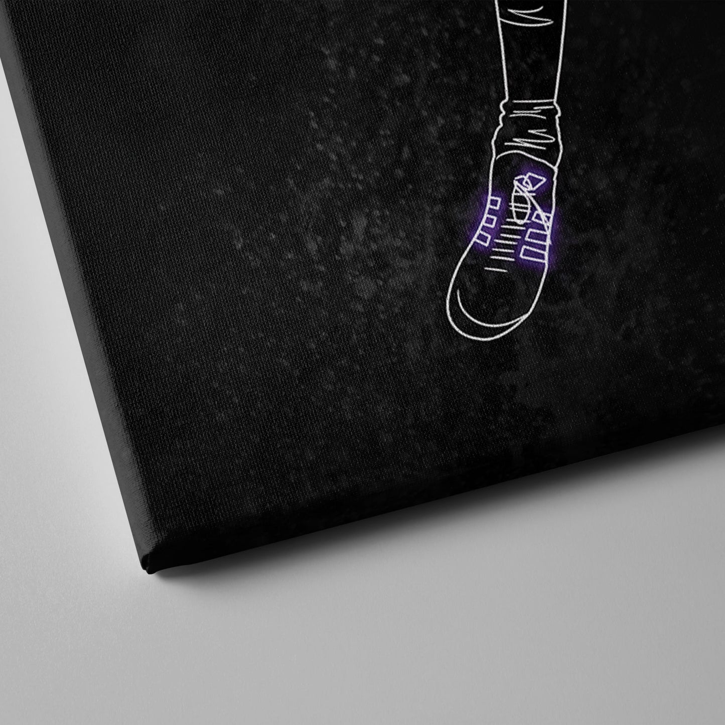 Kareem Abdul-Jabbar Neon Canvas Art | Lakers Wall Decor