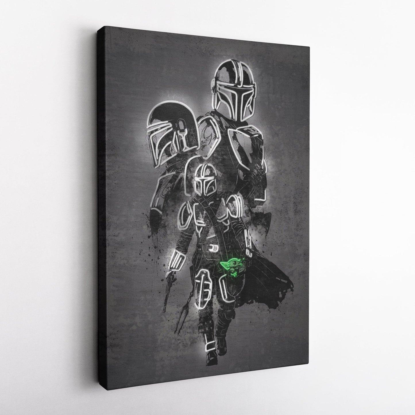 Mandalorian Canvas | Star Wars Neon Wall Art
