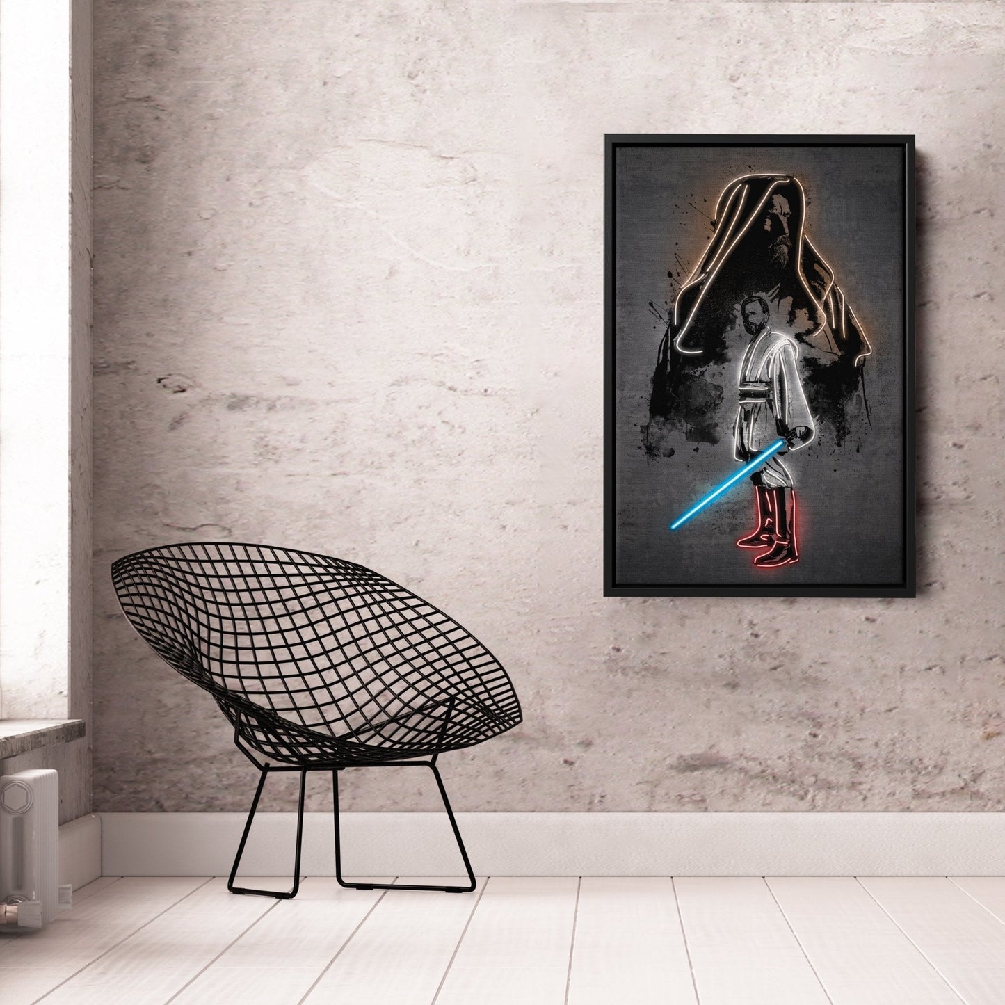 Obi Wan Kenobi Canvas | Star Wars Neon Wall Art
