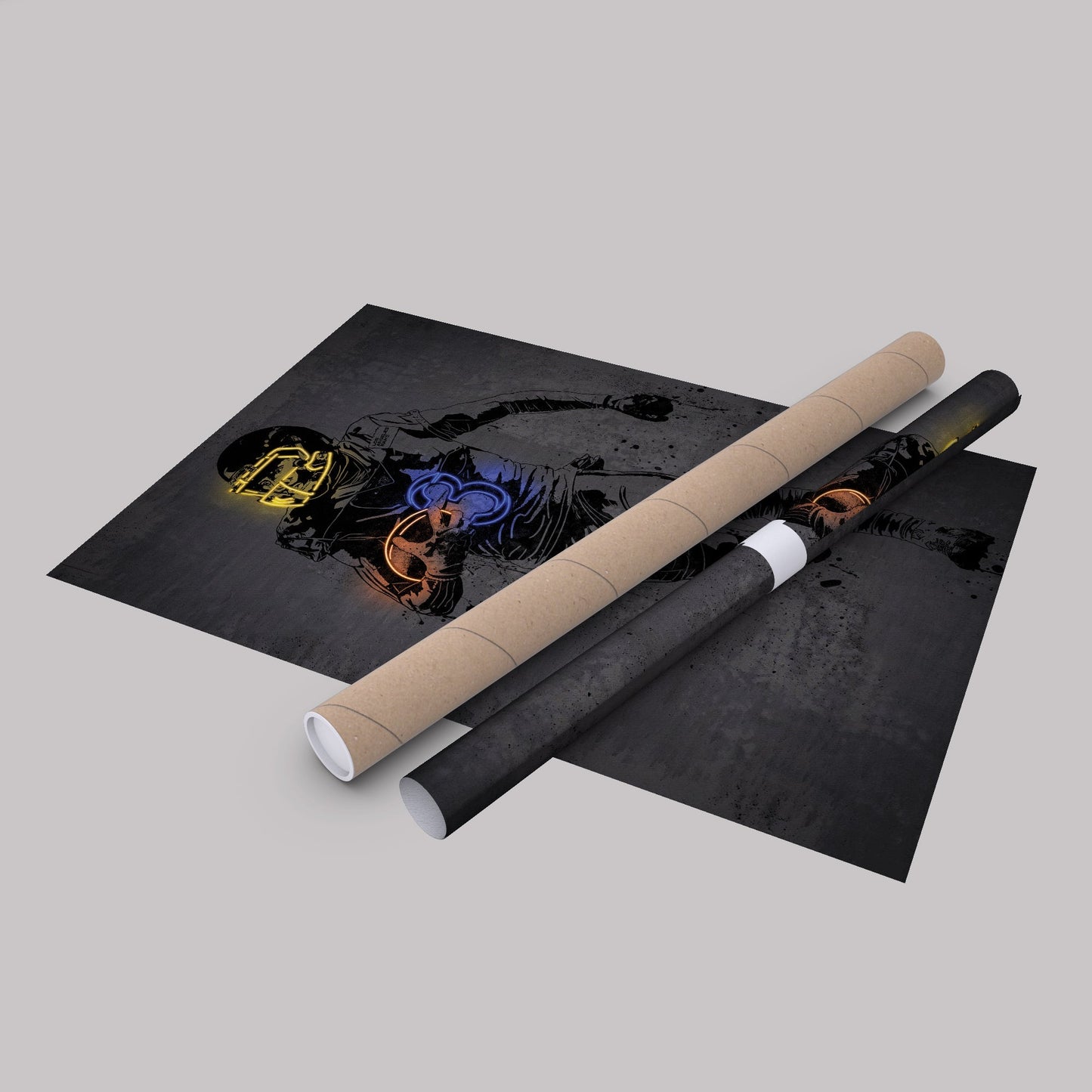 Odell Beckham Jr Neon Canvas Art | Modern Wall Decor for Rams Fans