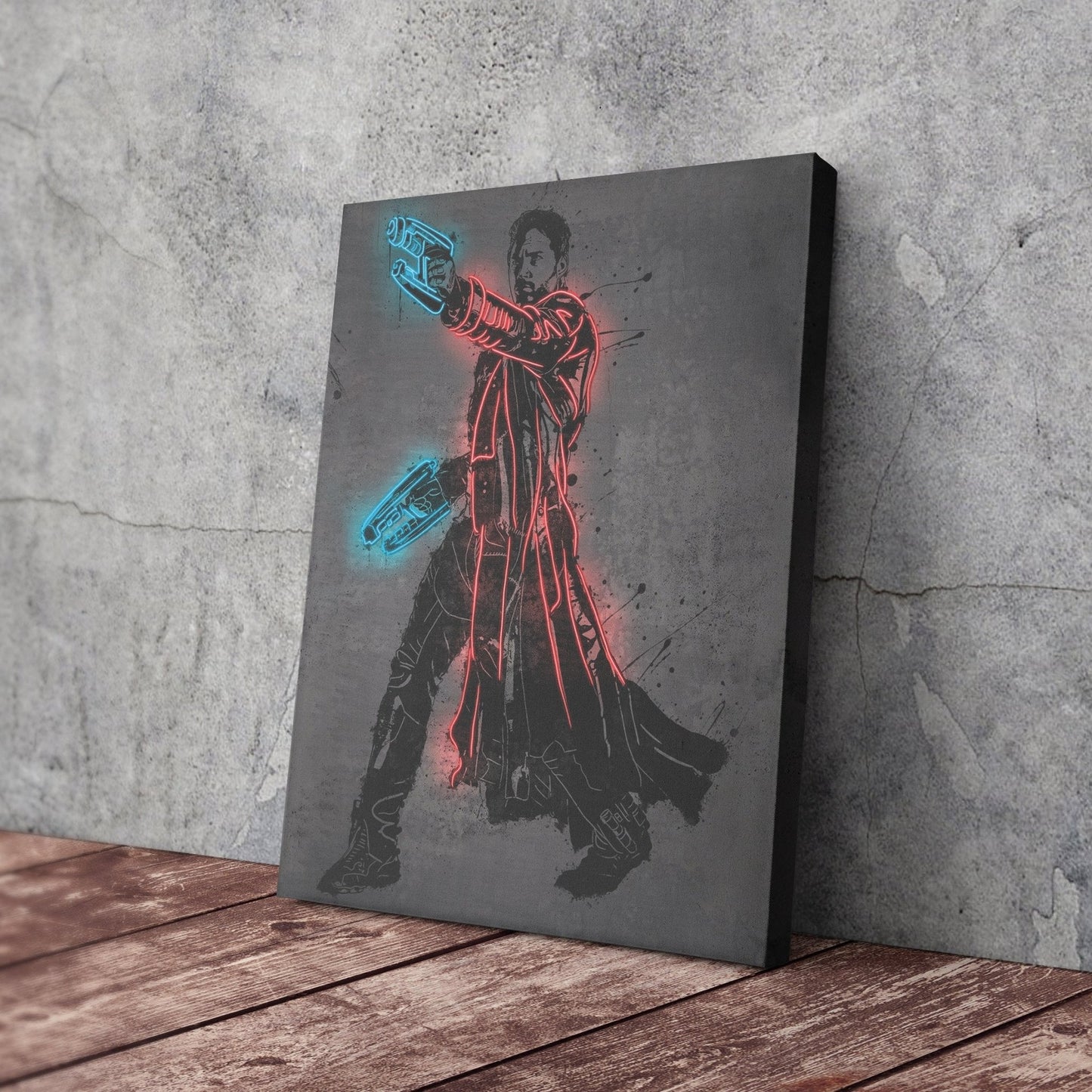 Star-Lord Canvas | Marvel Neon Wall Art