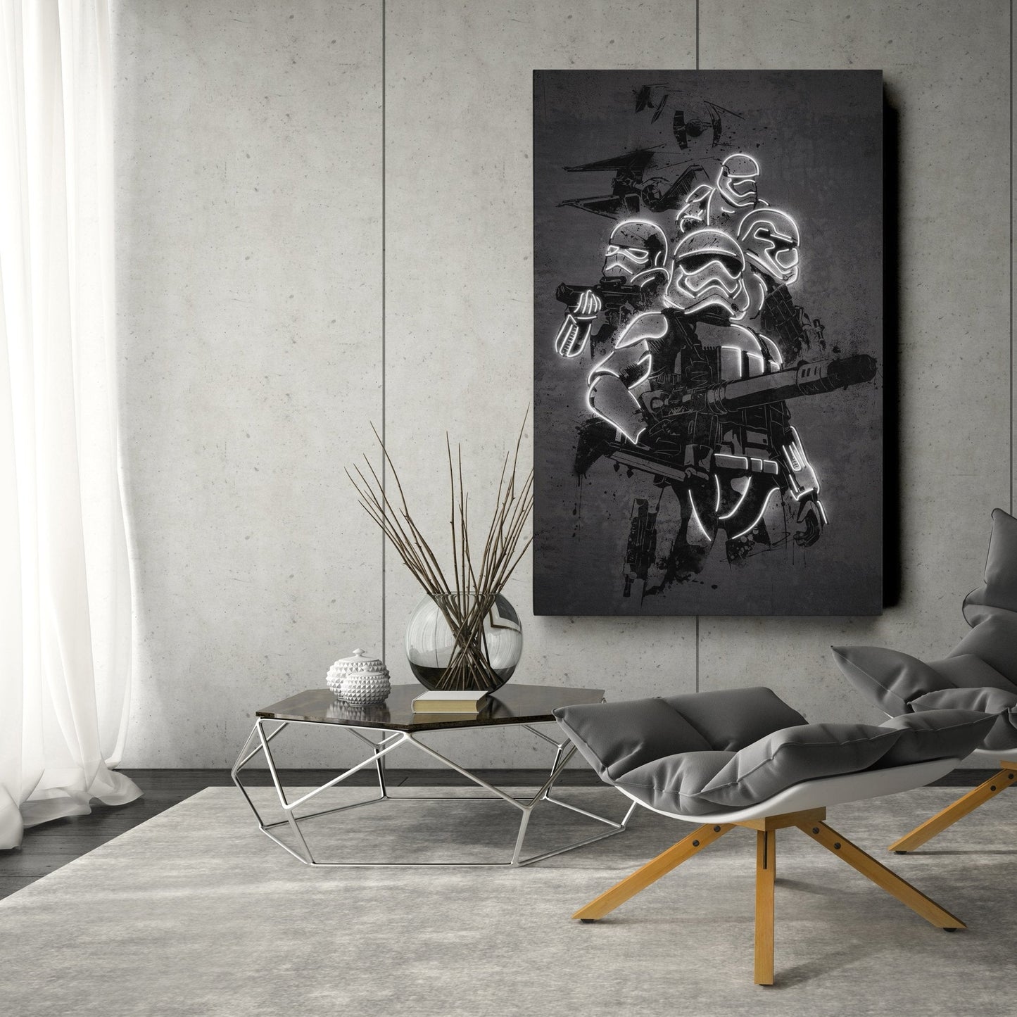Stormtrooper Canvas | Star Wars Neon Wall Art