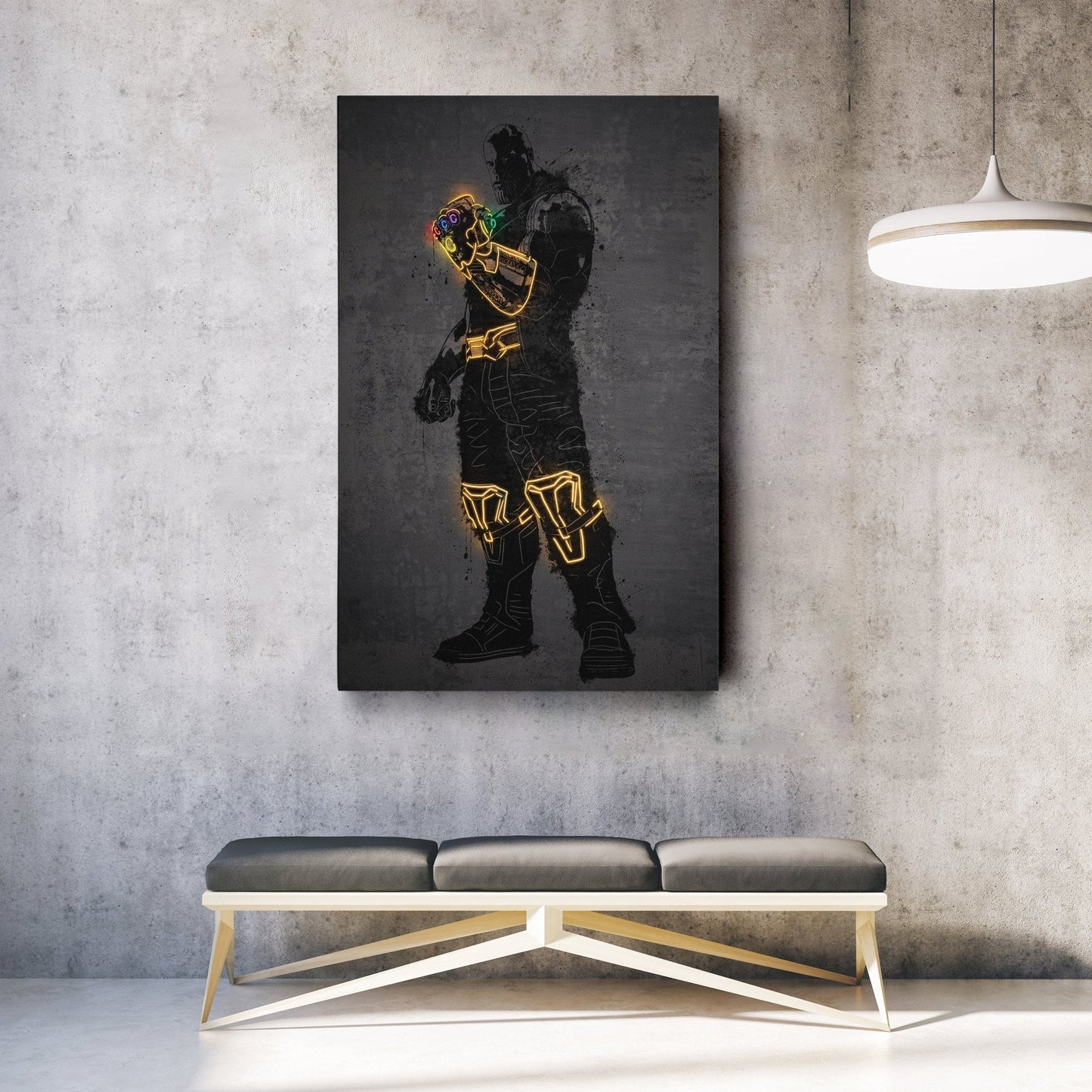Thanos Canvas | Marvel Neon Wall Art