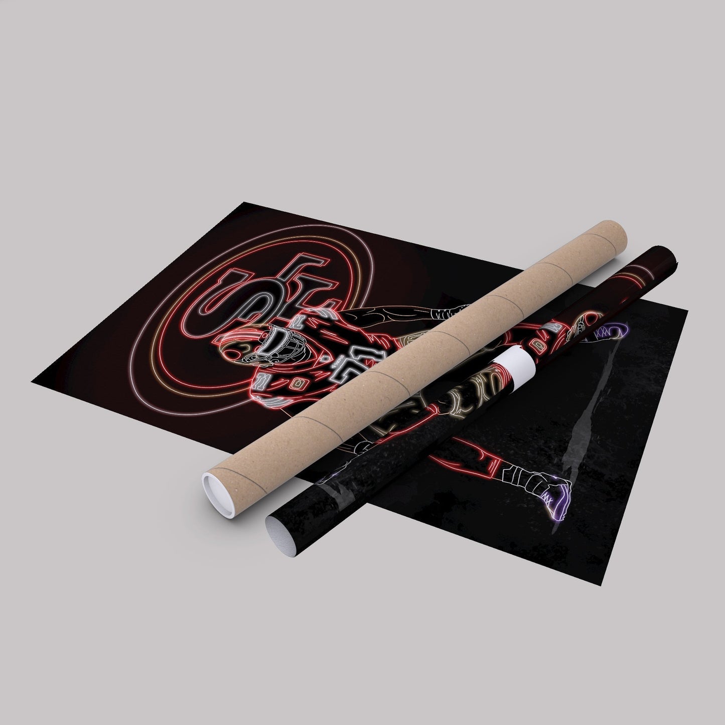 Trent Williams Neon Canvas Art | 49ers Wall Decor