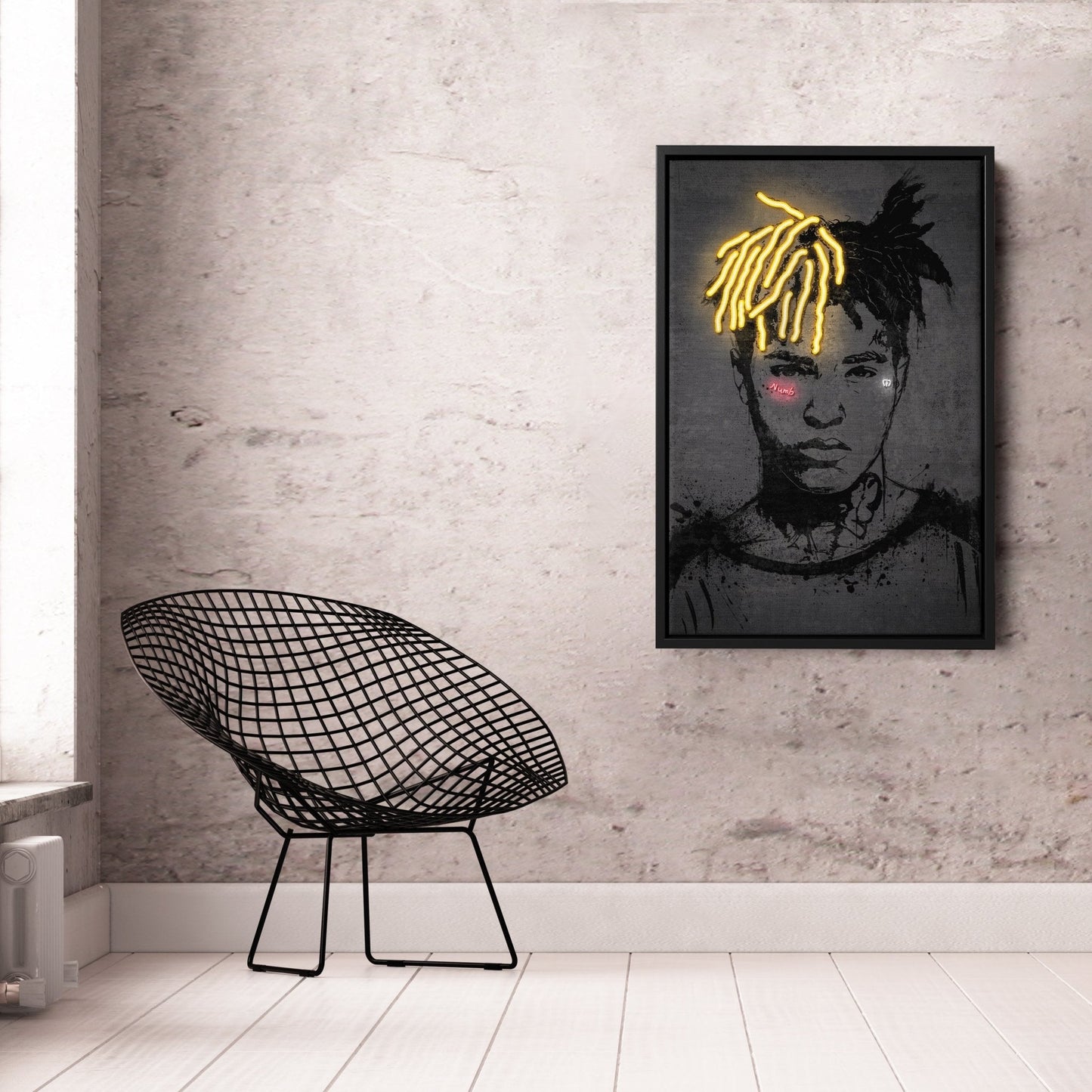 XXXTentacion Neon Canvas Art | Music Wall Decor