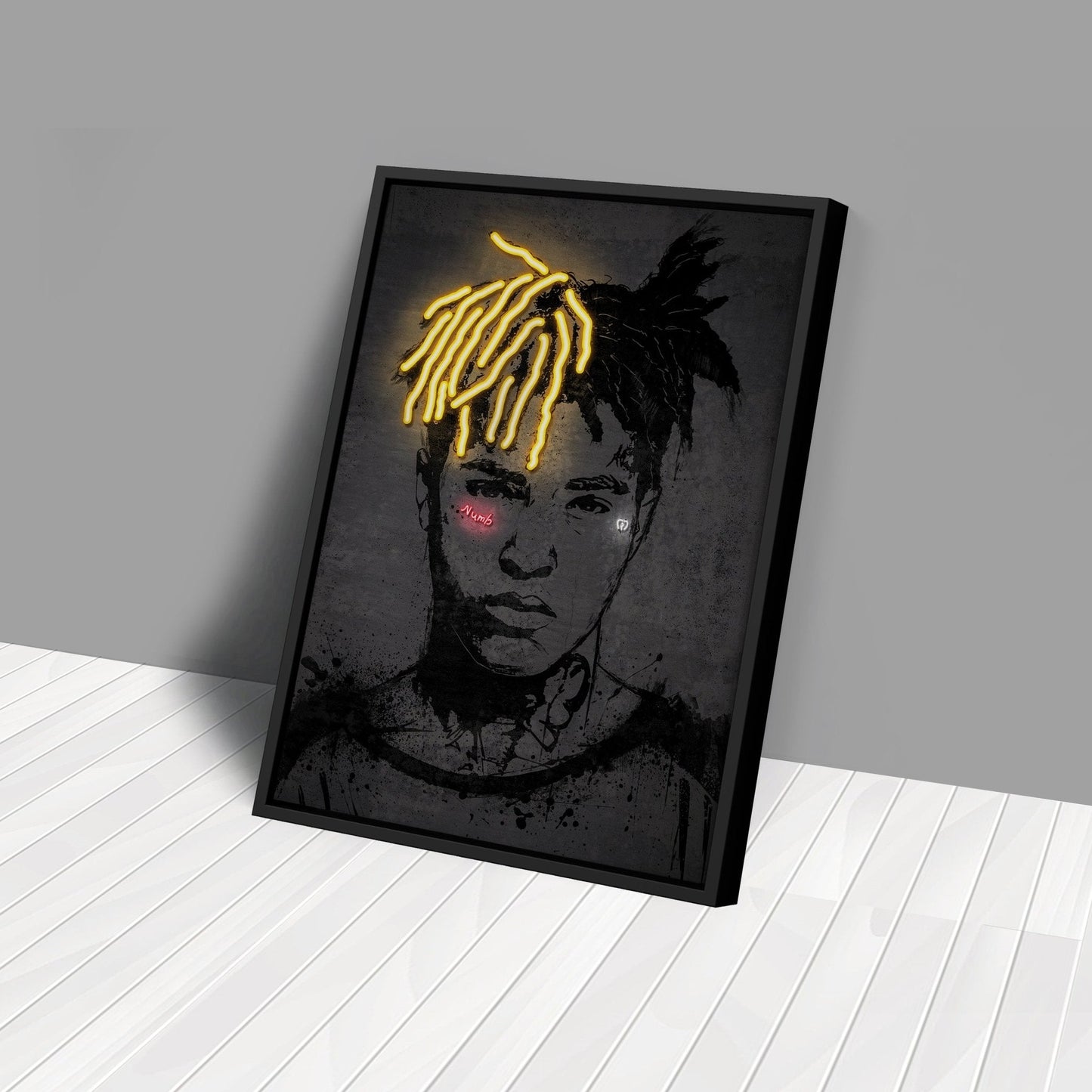 XXXTentacion Neon Canvas Art | Music Wall Decor