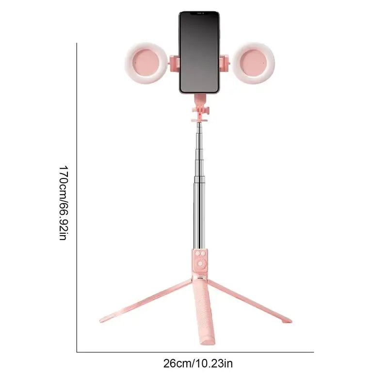 Selfie Stick Tripod With Light
