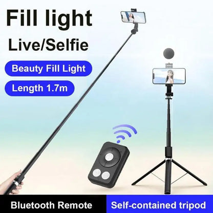 Selfie Stick Tripod With Light
