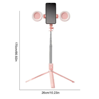 Selfie Stick Tripod With Light