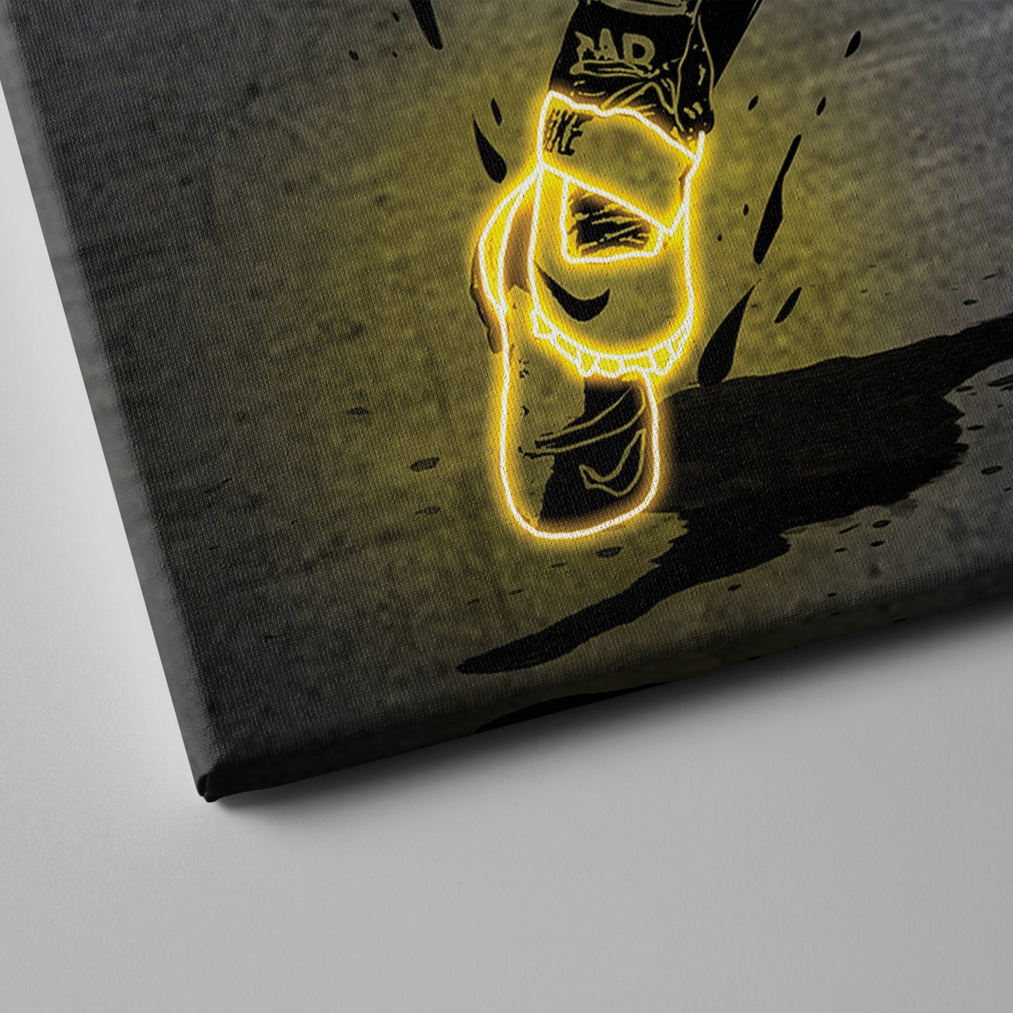Aaron Donald Neon Canvas Art | Modern Wall Decor for Rams Fans