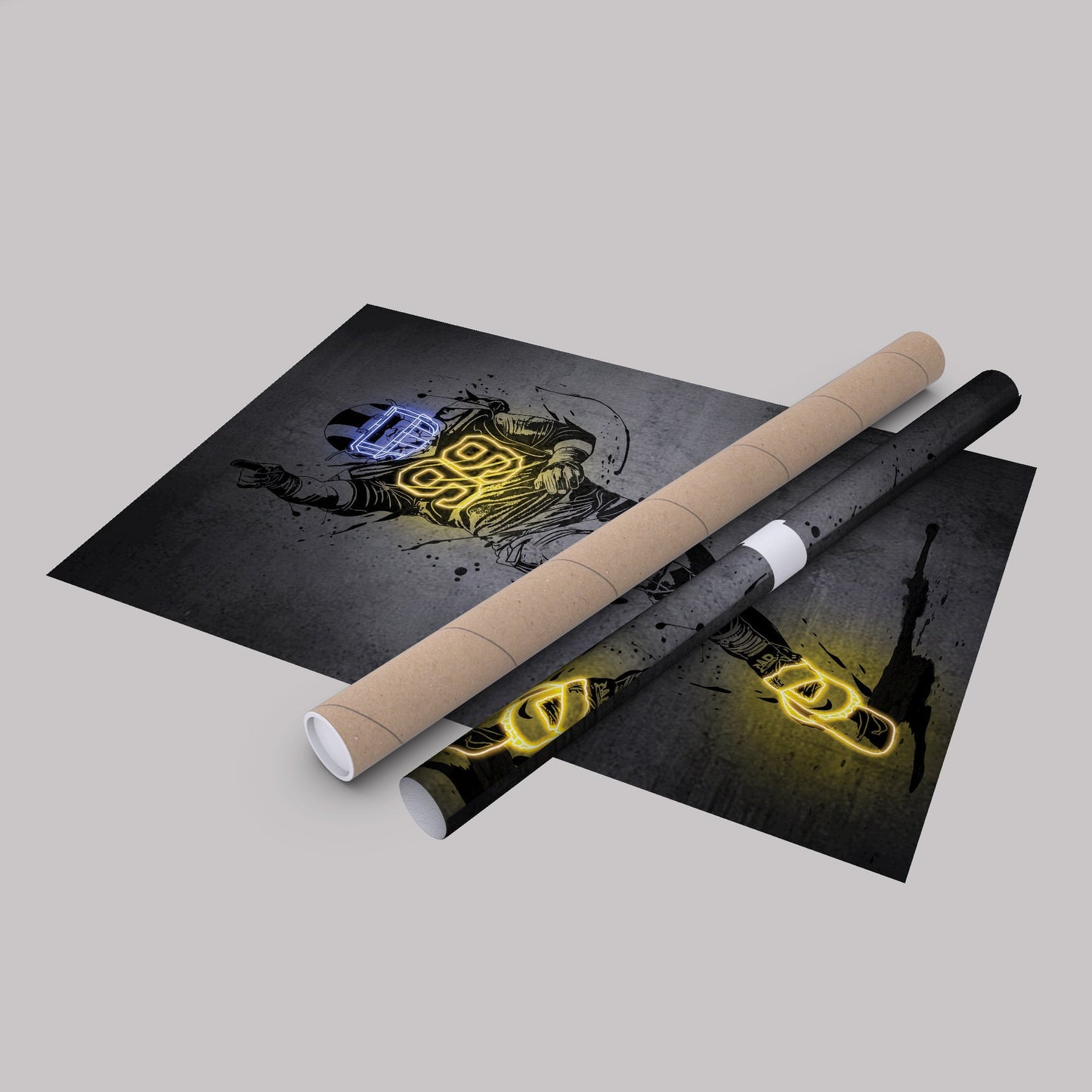 Aaron Donald Neon Canvas Art | Modern Wall Decor for Rams Fans