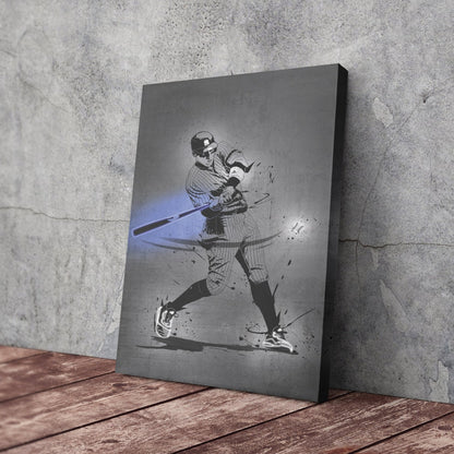 Aaron Judge Neon Canvas Art | Modern Wall Decor for Yankees Fans