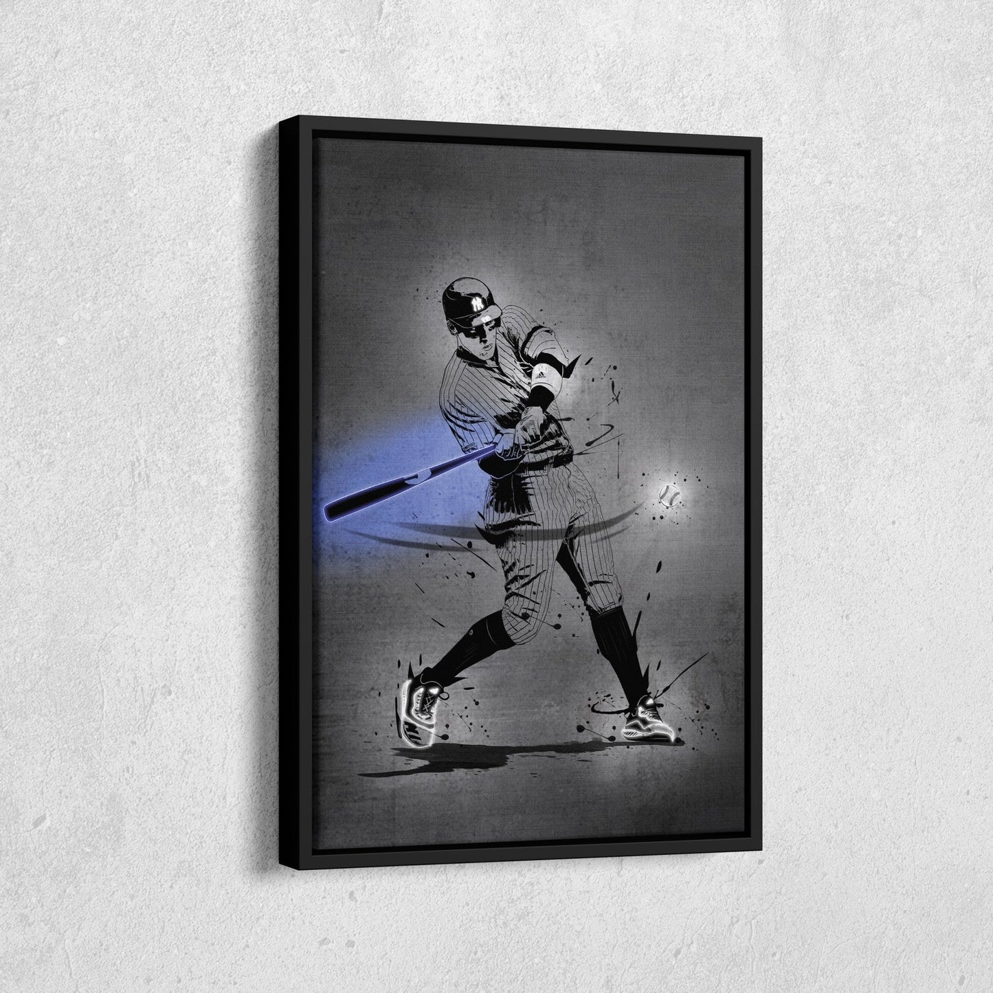 Aaron Judge Neon Canvas Art | Modern Wall Decor for Yankees Fans