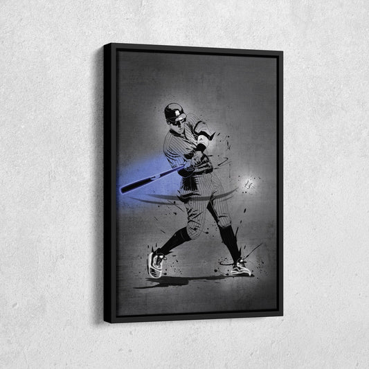 Aaron Judge Neon Canvas Art | Modern Wall Decor for Yankees Fans