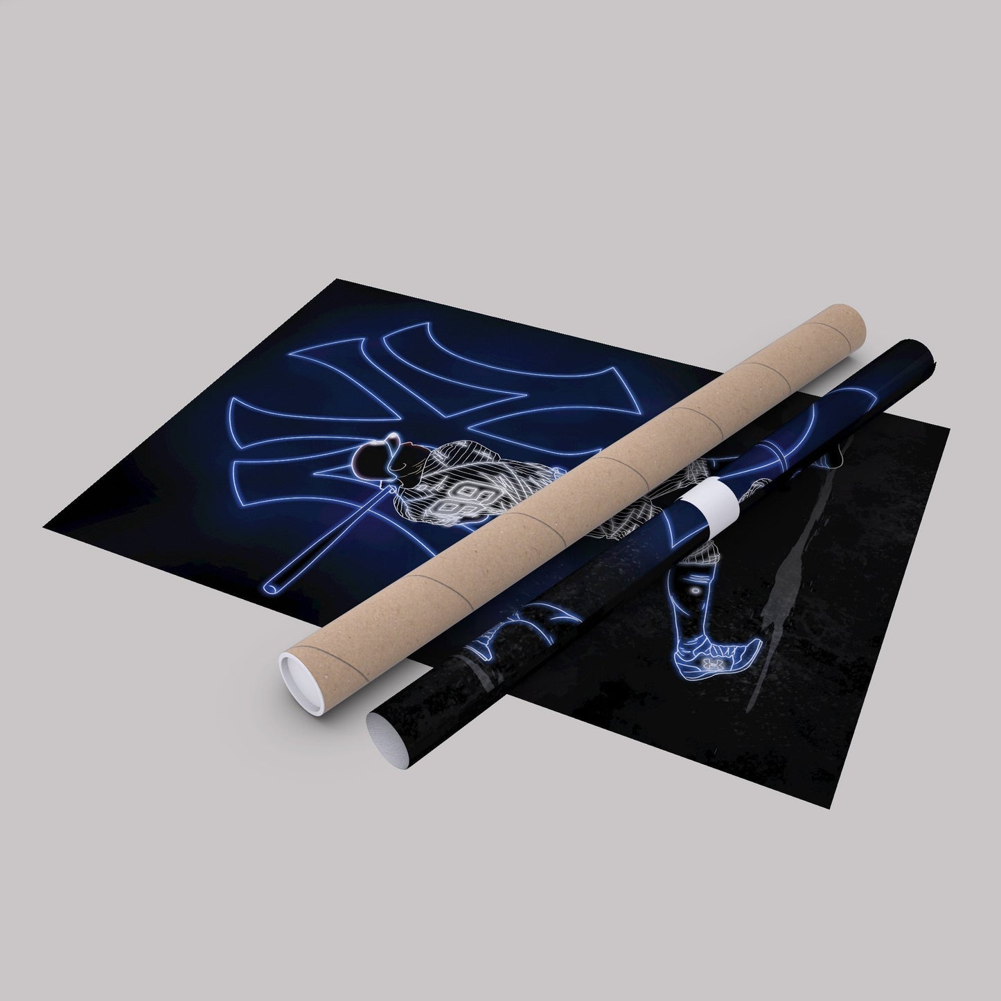 Aaron Judge Neon Canvas Art | Yankees Wall Decor