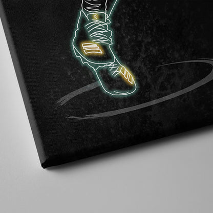 Aaron Rodgers Neon Canvas Art | Packers Wall Decor