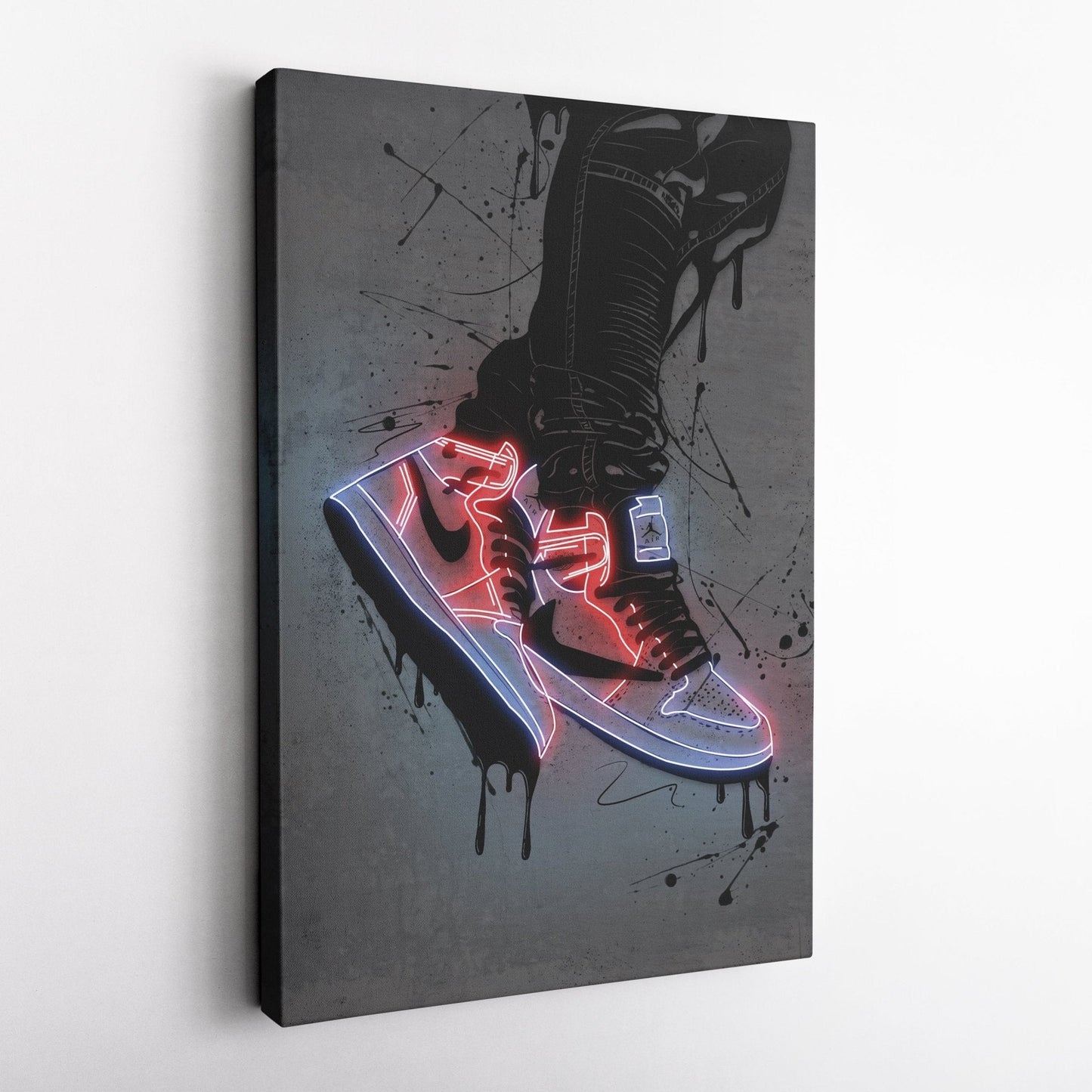 Air Jordan 1 Mid Classic Canvas | Neon Wall Art