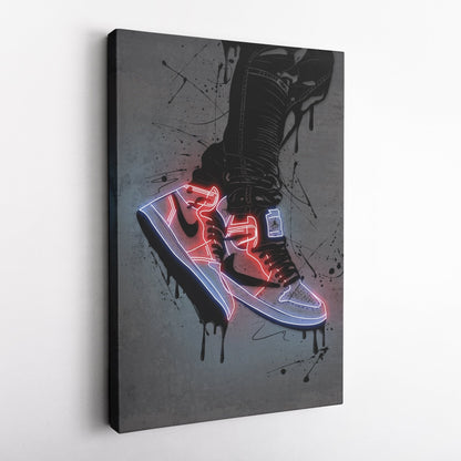 Air Jordan 1 Mid Classic Canvas | Neon Wall Art