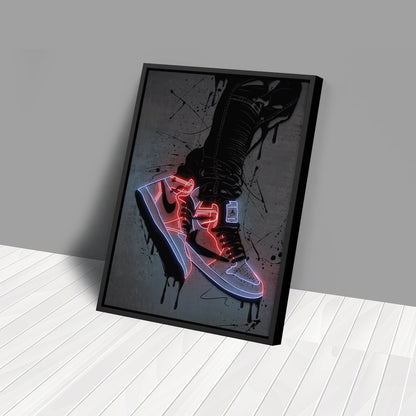 Air Jordan 1 Mid Classic Canvas | Neon Wall Art