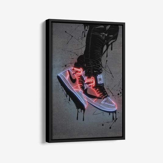 Air Jordan 1 Mid Classic Canvas | Neon Wall Art